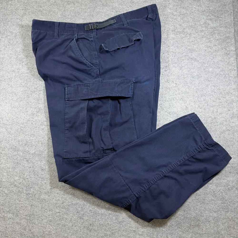 Propper Cargo Pants Mens L Navy Ripstop Tactical Combat Utility Adjustable Waist